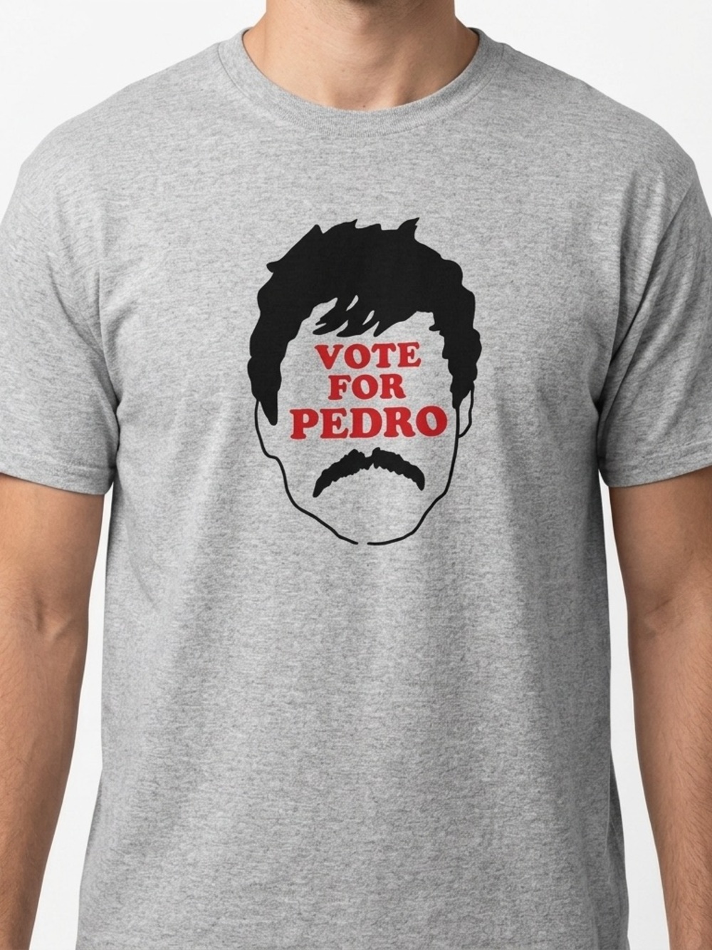 Vintage Vote For Pedro Napoleon Dynamite Graphic T-Shirt Small Moustache Tee